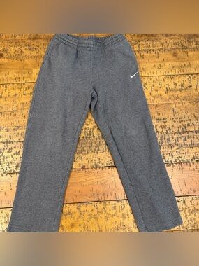 Nike Dark Gray Sweatpants with White Swoosh